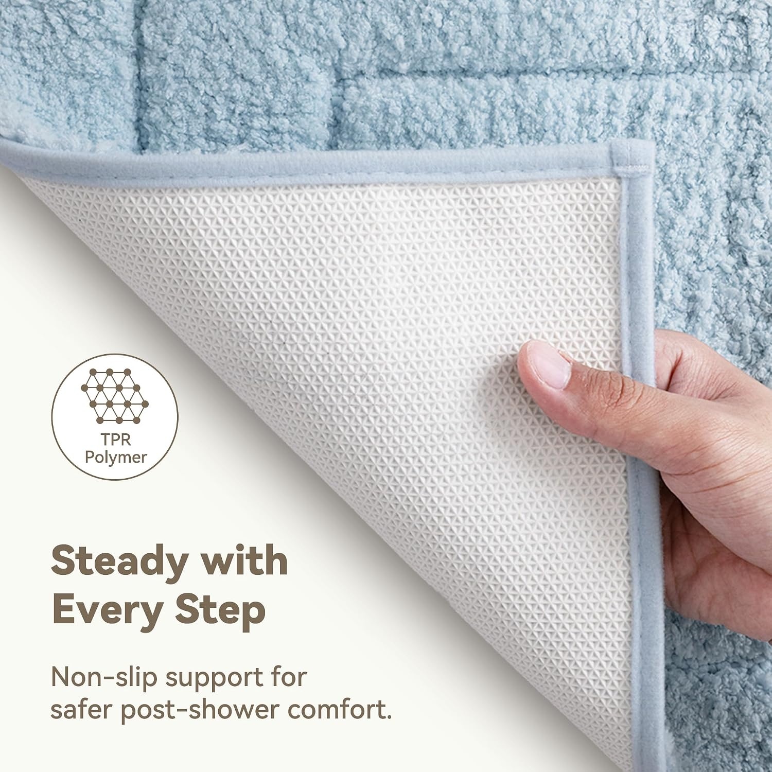 image:imageGRANNY SAYS Gray Bathroom Rugs Bath Mats for Bathroom NonSlip Super Soft and Water Absorbent Microfiber Bath Rugs Machine Wash Dry Bath Rugs for Floor Tub and Shower 16 x 24Baby Blue