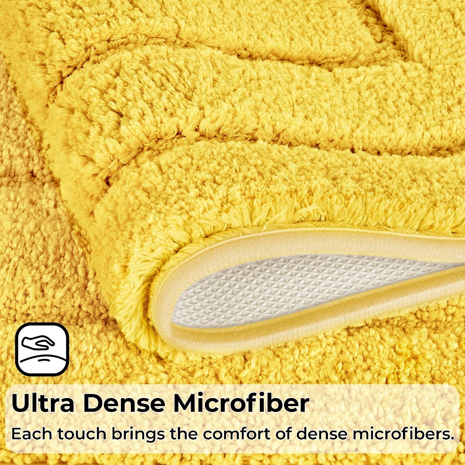 image:imageGRANNY SAYS Gray Bathroom Rugs Bath Mats for Bathroom NonSlip Super Soft and Water Absorbent Microfiber Bath Rugs Machine Wash Dry Bath Rugs for Floor Tub and Shower 16 x 24Yellow