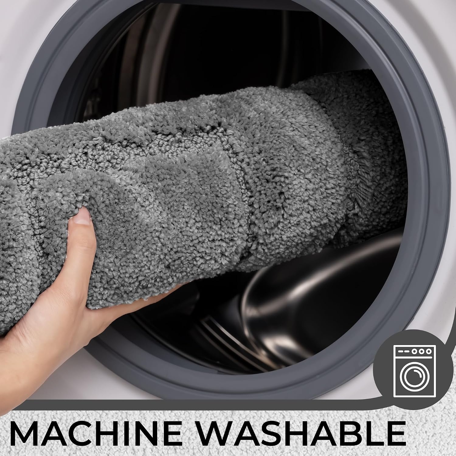 image:imageGRANNY SAYS Gray Bathroom Rugs Bath Mats for Bathroom NonSlip Super Soft and Water Absorbent Microfiber Bath Rugs Machine Wash Dry Bath Rugs for Floor Tub and Shower 16 x 24Deep Gray