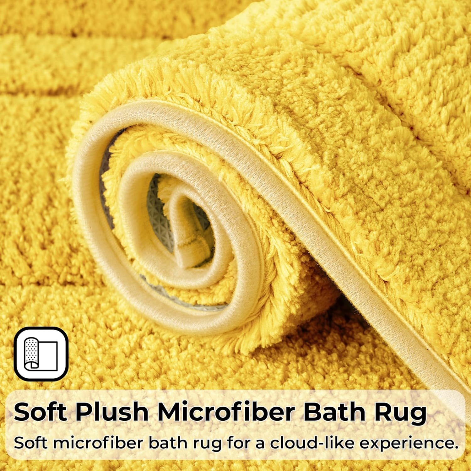 image:imageGRANNY SAYS Gray Bathroom Rugs Bath Mats for Bathroom NonSlip Super Soft and Water Absorbent Microfiber Bath Rugs Machine Wash Dry Bath Rugs for Floor Tub and Shower 16 x 24Yellow