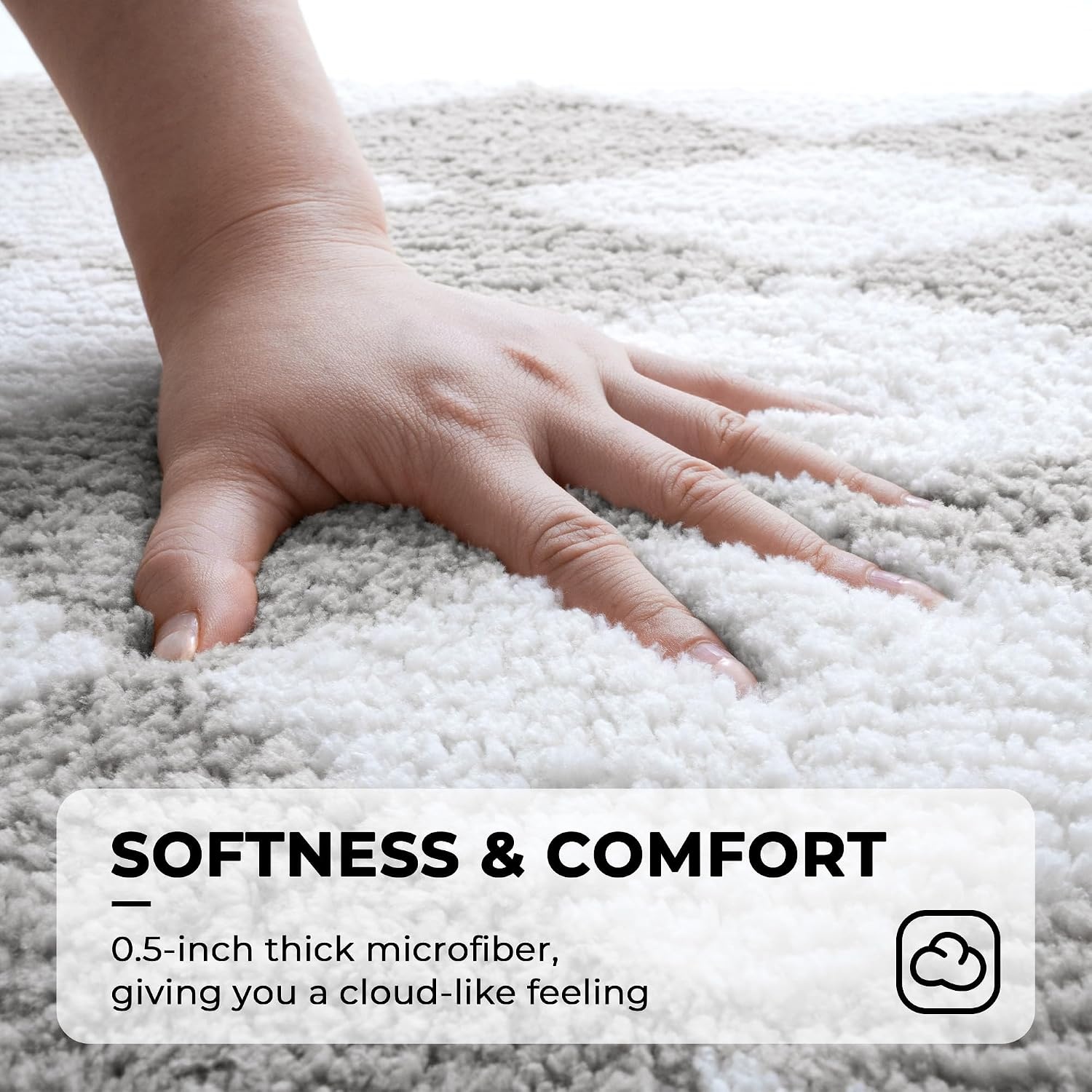image:imageGRANNY SAYS Gray Bathroom Rugs Bath Mats for Bathroom NonSlip Super Soft and Water Absorbent Microfiber Bath Rugs Machine Wash Dry Bath Rugs for Floor Tub and Shower 16 x 24Clight Grey