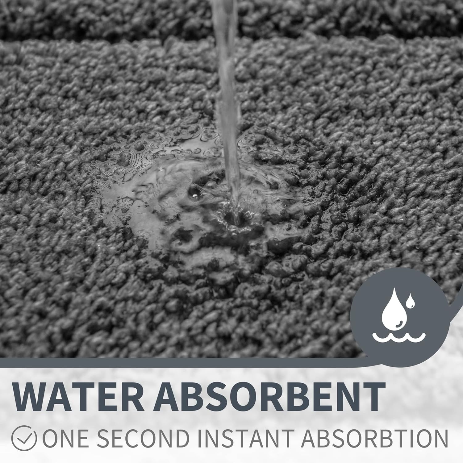 image:imageGRANNY SAYS Gray Bathroom Rugs Bath Mats for Bathroom NonSlip Super Soft and Water Absorbent Microfiber Bath Rugs Machine Wash Dry Bath Rugs for Floor Tub and Shower 16 x 24Deep Gray