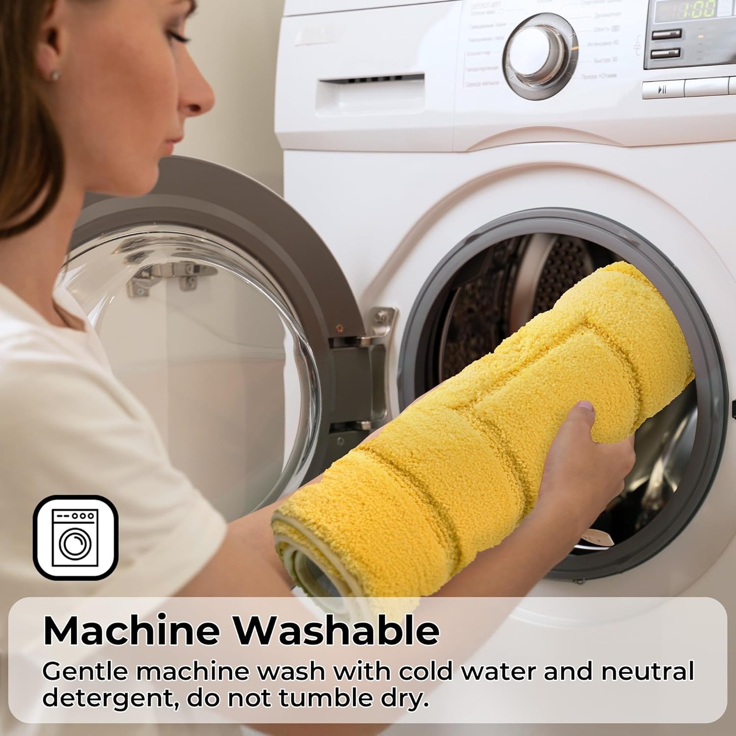 image:imageGRANNY SAYS Gray Bathroom Rugs Bath Mats for Bathroom NonSlip Super Soft and Water Absorbent Microfiber Bath Rugs Machine Wash Dry Bath Rugs for Floor Tub and Shower 16 x 24Yellow