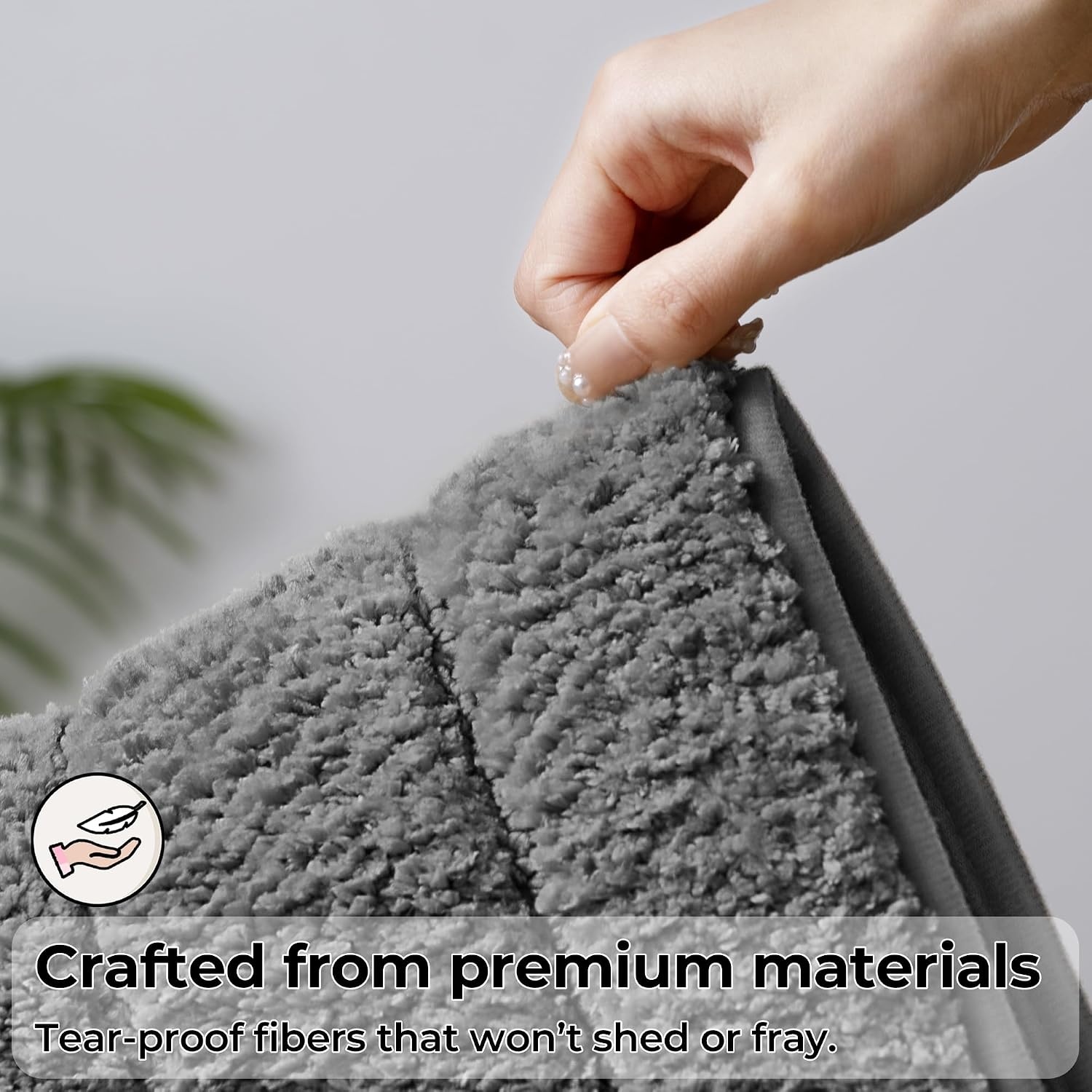 image:imageGRANNY SAYS Gray Bathroom Rugs Bath Mats for Bathroom NonSlip Super Soft and Water Absorbent Microfiber Bath Rugs Machine Wash Dry Bath Rugs for Floor Tub and Shower 16 x 24Deep Gray