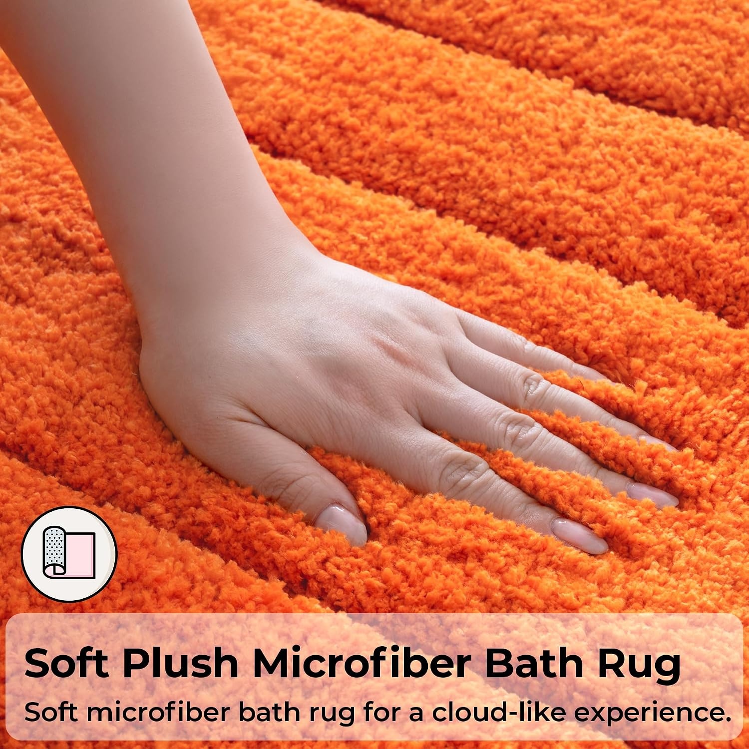image:imageGRANNY SAYS Gray Bathroom Rugs Bath Mats for Bathroom NonSlip Super Soft and Water Absorbent Microfiber Bath Rugs Machine Wash Dry Bath Rugs for Floor Tub and Shower 16 x 24Orange