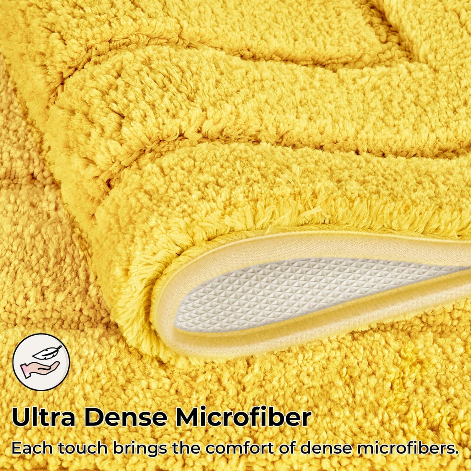 image:imageGRANNY SAYS Gray Bathroom Rugs Bath Mats for Bathroom NonSlip Super Soft and Water Absorbent Microfiber Bath Rugs Machine Wash Dry Bath Rugs for Floor Tub and Shower 16 x 24Yellow