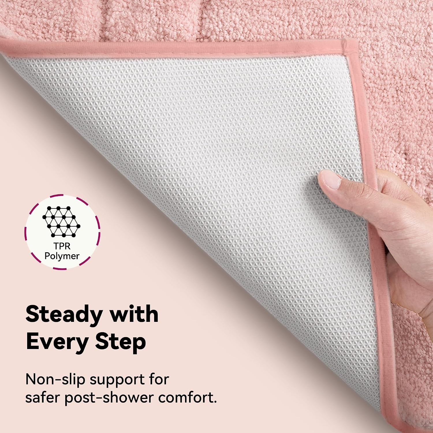 image:imageGRANNY SAYS Gray Bathroom Rugs Bath Mats for Bathroom NonSlip Super Soft and Water Absorbent Microfiber Bath Rugs Machine Wash Dry Bath Rugs for Floor Tub and Shower 16 x 24Pink