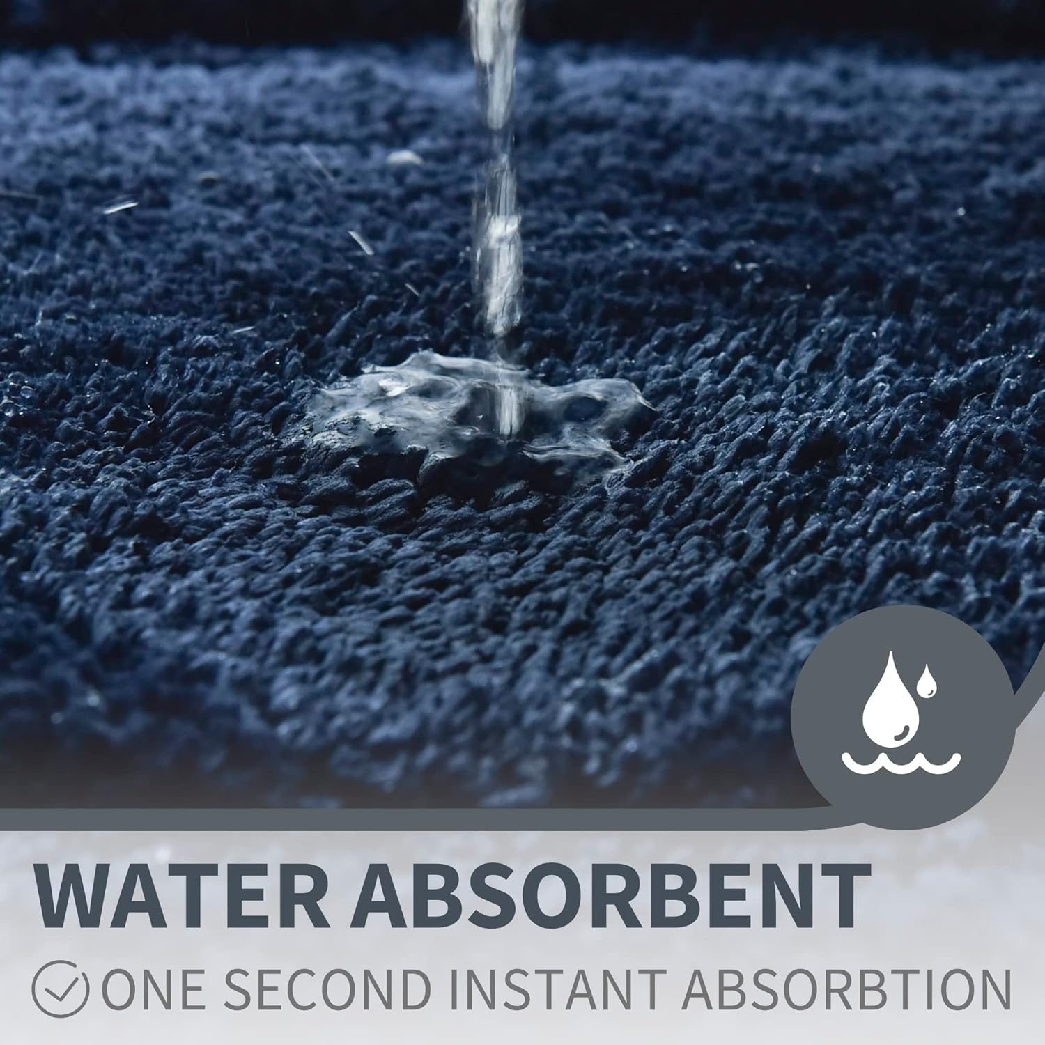 image:imageGRANNY SAYS Gray Bathroom Rugs Bath Mats for Bathroom NonSlip Super Soft and Water Absorbent Microfiber Bath Rugs Machine Wash Dry Bath Rugs for Floor Tub and Shower 16 x 24Deep Blue
