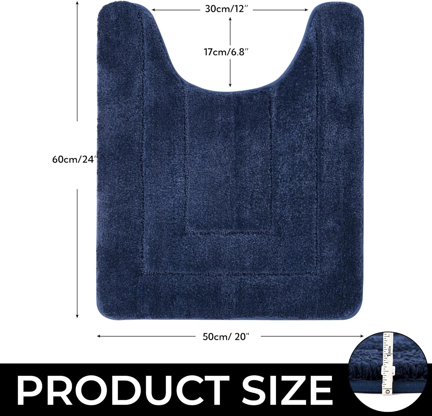 image:imageGRANNY SAYS Gray Bathroom Rugs Bath Mats for Bathroom NonSlip Super Soft and Water Absorbent Microfiber Bath Rugs Machine Wash Dry Bath Rugs for Floor Tub and Shower 16 x 24Deep Blue