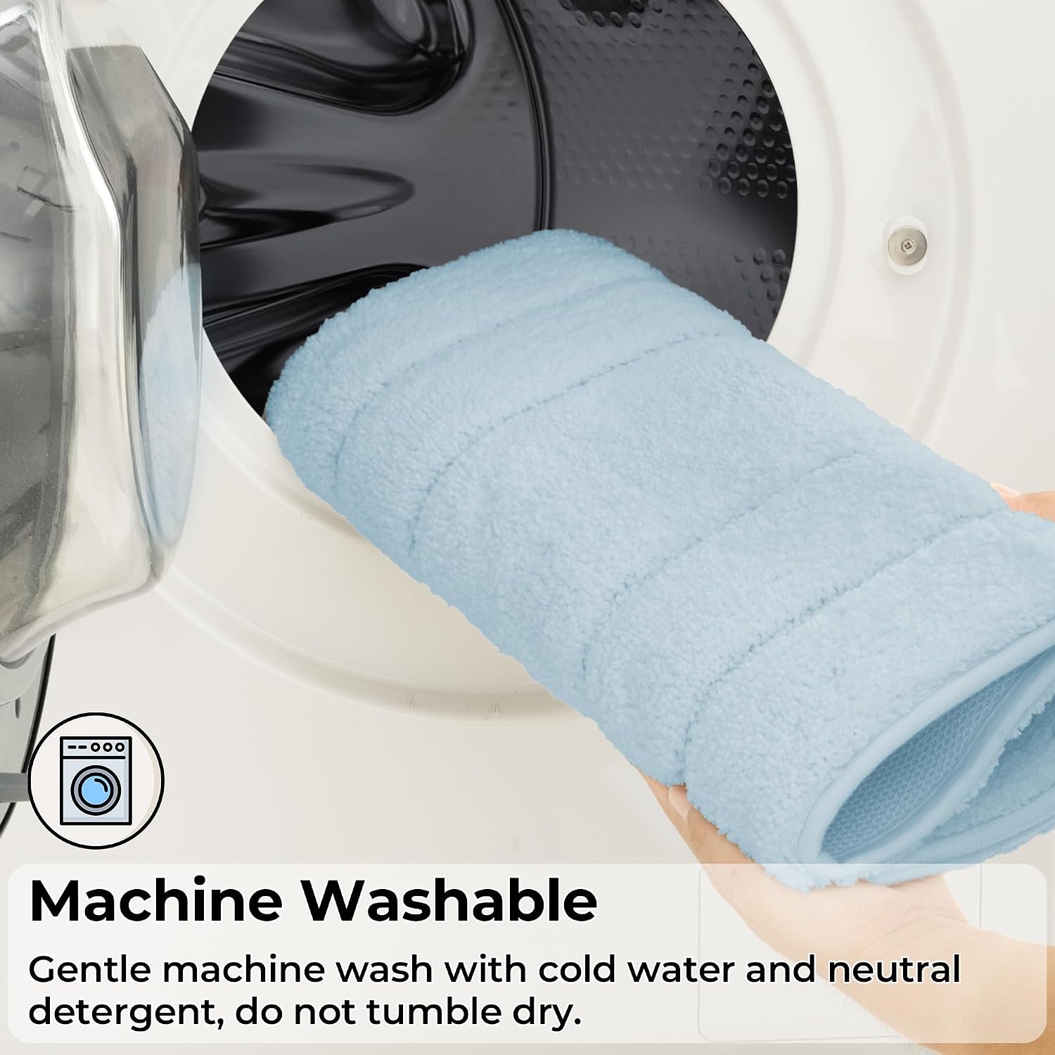 image:imageGRANNY SAYS Gray Bathroom Rugs Bath Mats for Bathroom NonSlip Super Soft and Water Absorbent Microfiber Bath Rugs Machine Wash Dry Bath Rugs for Floor Tub and Shower 16 x 24Baby Blue