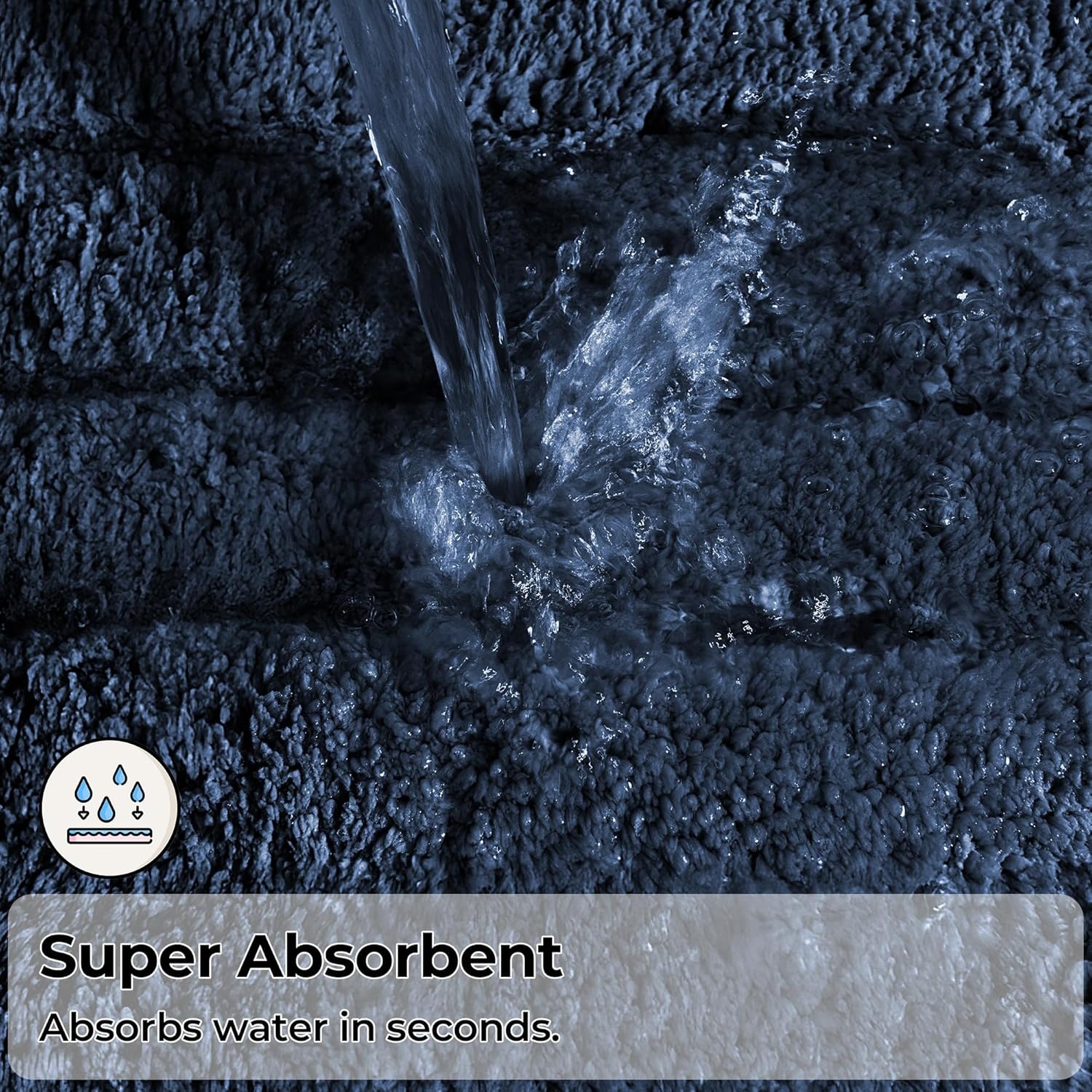 image:imageGRANNY SAYS Gray Bathroom Rugs Bath Mats for Bathroom NonSlip Super Soft and Water Absorbent Microfiber Bath Rugs Machine Wash Dry Bath Rugs for Floor Tub and Shower 16 x 24Deep Blue