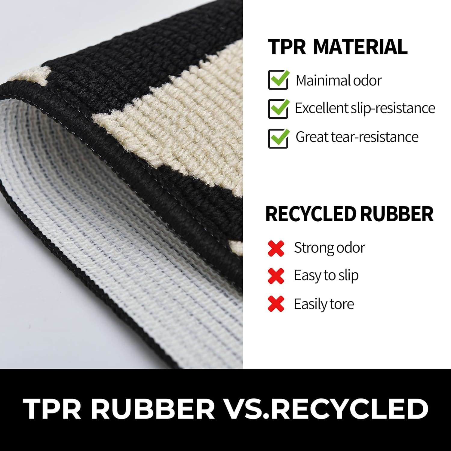 image:imageGRANNY SAYS Indoor Doormat 20 x 32 NonSlip Front Door Mats Outdoor Welcome Mat Washable Low Profile Indoor Door Mats for Entryway Floor Inside Back DoormatsBlackTan