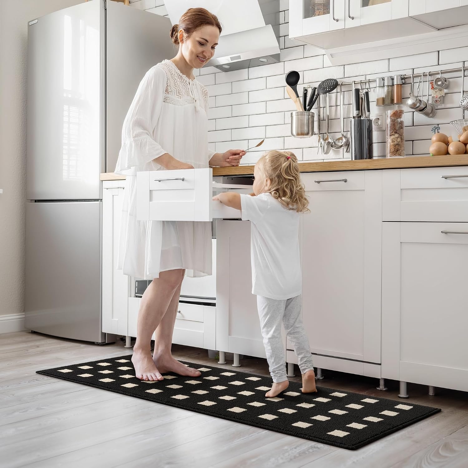 image:imageGRANNY SAYS Indoor Doormat 20 x 32 NonSlip Front Door Mats Outdoor Welcome Mat Washable Low Profile Indoor Door Mats for Entryway Floor Inside Back DoormatsBlackmosaic