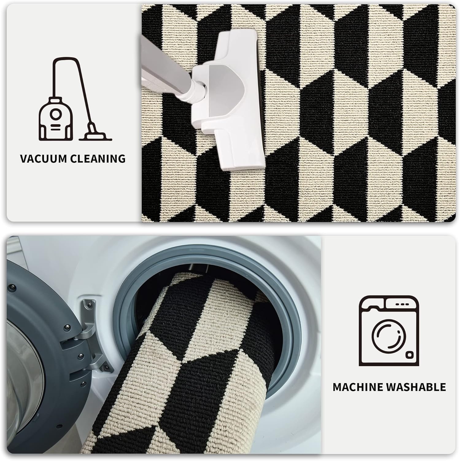 image:imageGRANNY SAYS Indoor Doormat 20 x 32 NonSlip Front Door Mats Outdoor Welcome Mat Washable Low Profile Indoor Door Mats for Entryway Floor Inside Back DoormatsBlackTan