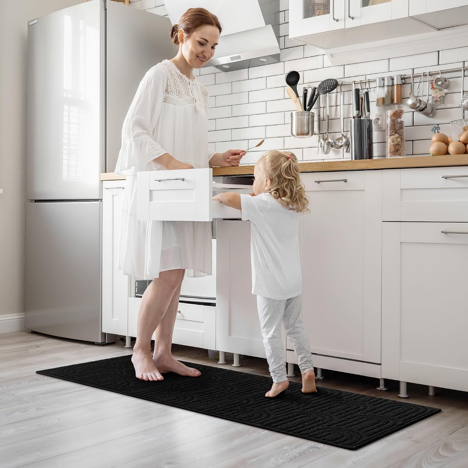 image:imageGRANNY SAYS Indoor Doormat 20 x 32 NonSlip Front Door Mats Outdoor Welcome Mat Washable Low Profile Indoor Door Mats for Entryway Floor Inside Back DoormatsBlack