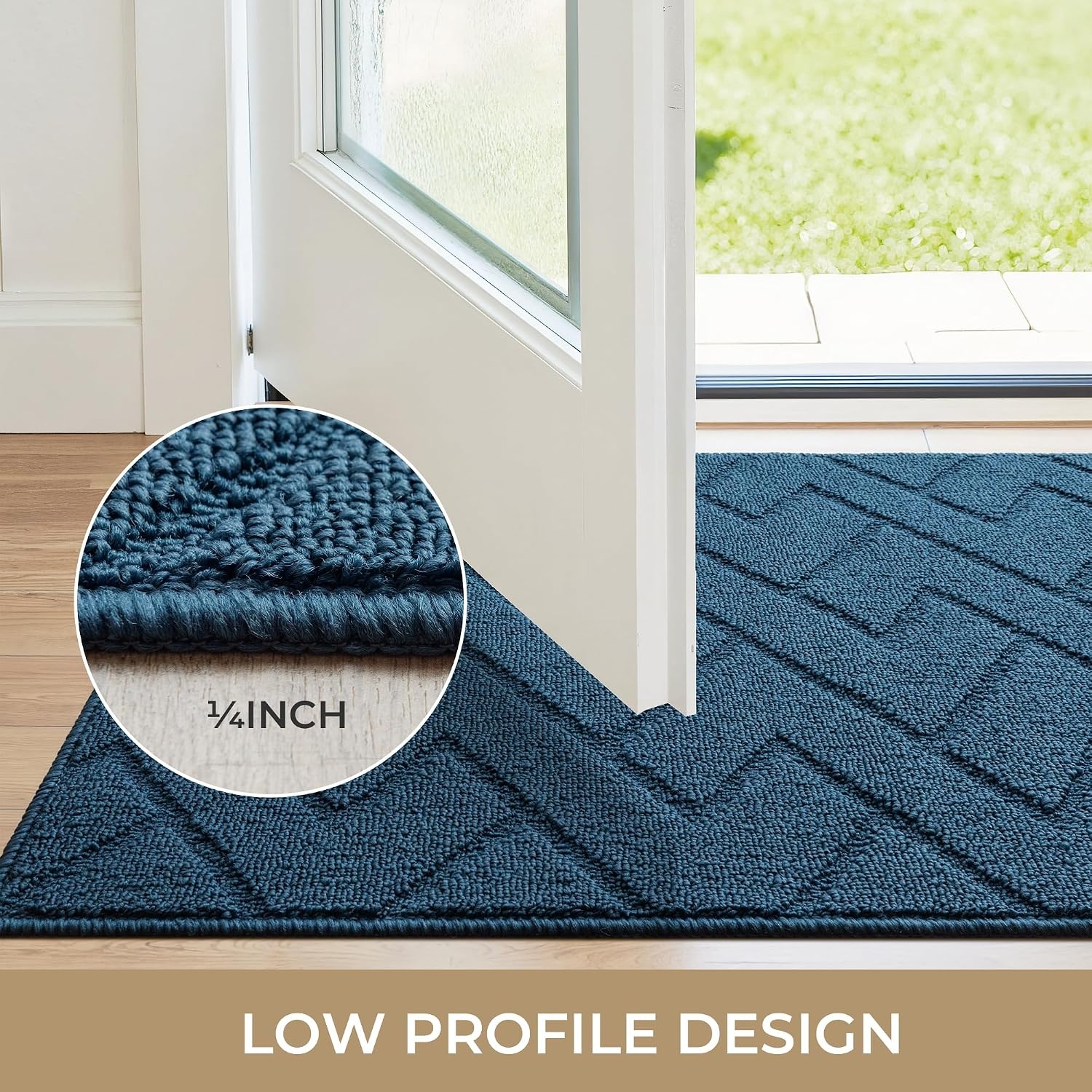 image:imageGRANNY SAYS Indoor Doormat 20 x 32 NonSlip Front Door Mats Outdoor Welcome Mat Washable Low Profile Indoor Door Mats for Entryway Floor Inside Back DoormatsDeep Blue