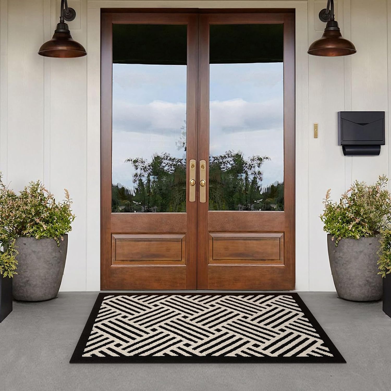 image:imageGRANNY SAYS Indoor Doormat 20 x 32 NonSlip Front Door Mats Outdoor Welcome Mat Washable Low Profile Indoor Door Mats for Entryway Floor Inside Back DoormatsBeige Blackwave