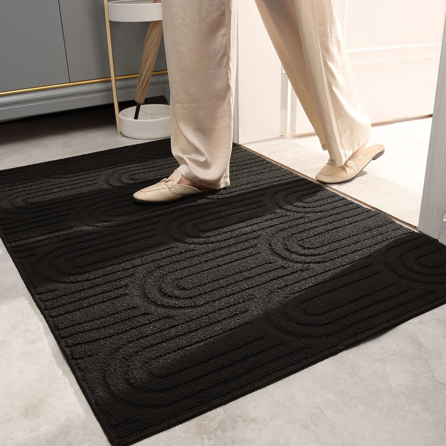 image:imageGRANNY SAYS Indoor Doormat 20 x 32 NonSlip Front Door Mats Outdoor Welcome Mat Washable Low Profile Indoor Door Mats for Entryway Floor Inside Back DoormatsBlack