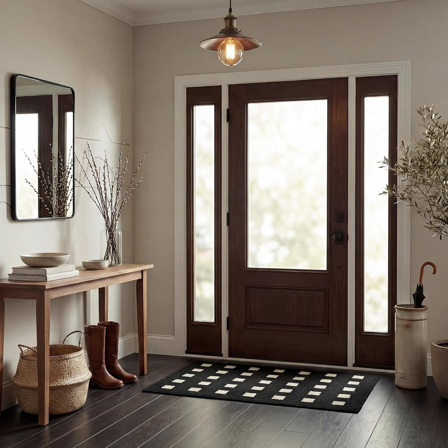 image:imageGRANNY SAYS Indoor Doormat 20 x 32 NonSlip Front Door Mats Outdoor Welcome Mat Washable Low Profile Indoor Door Mats for Entryway Floor Inside Back DoormatsBlackmosaic