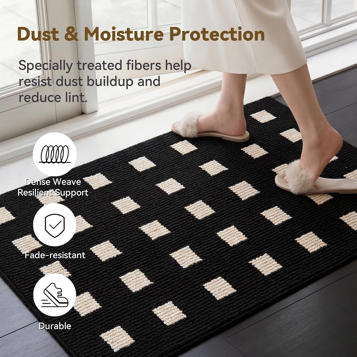 image:imageGRANNY SAYS Indoor Doormat 20 x 32 NonSlip Front Door Mats Outdoor Welcome Mat Washable Low Profile Indoor Door Mats for Entryway Floor Inside Back DoormatsBlackmosaic