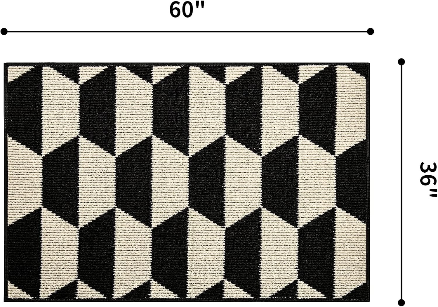 image:imageGRANNY SAYS Indoor Doormat 20 x 32 NonSlip Front Door Mats Outdoor Welcome Mat Washable Low Profile Indoor Door Mats for Entryway Floor Inside Back DoormatsBlackTan