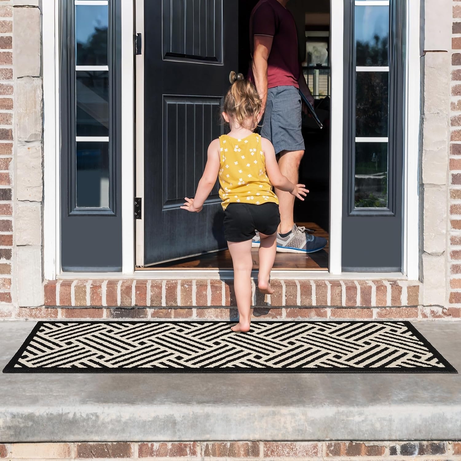 image:imageGRANNY SAYS Indoor Doormat 20 x 32 NonSlip Front Door Mats Outdoor Welcome Mat Washable Low Profile Indoor Door Mats for Entryway Floor Inside Back DoormatsBeige Blackwave
