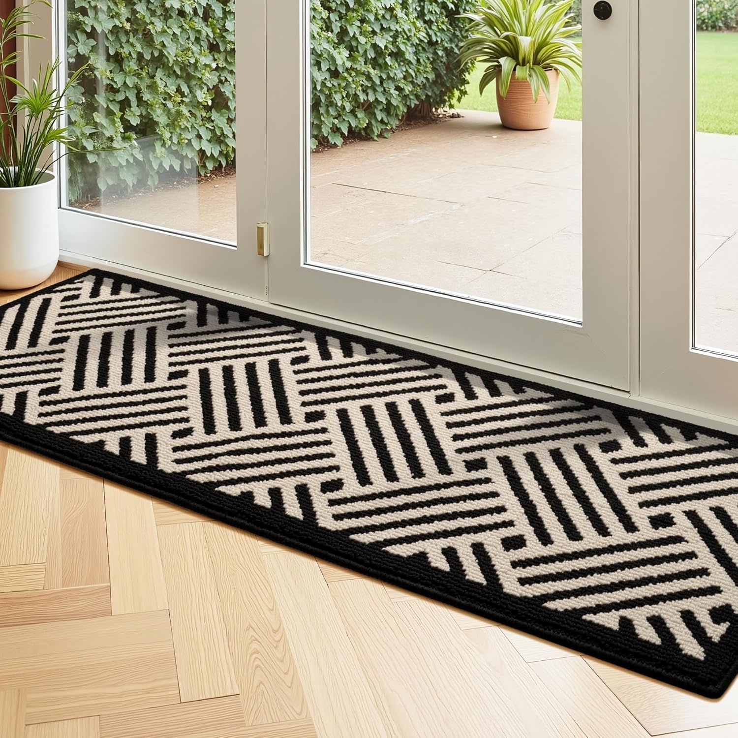 image:imageGRANNY SAYS Indoor Doormat 20 x 32 NonSlip Front Door Mats Outdoor Welcome Mat Washable Low Profile Indoor Door Mats for Entryway Floor Inside Back DoormatsBeige Blackwave