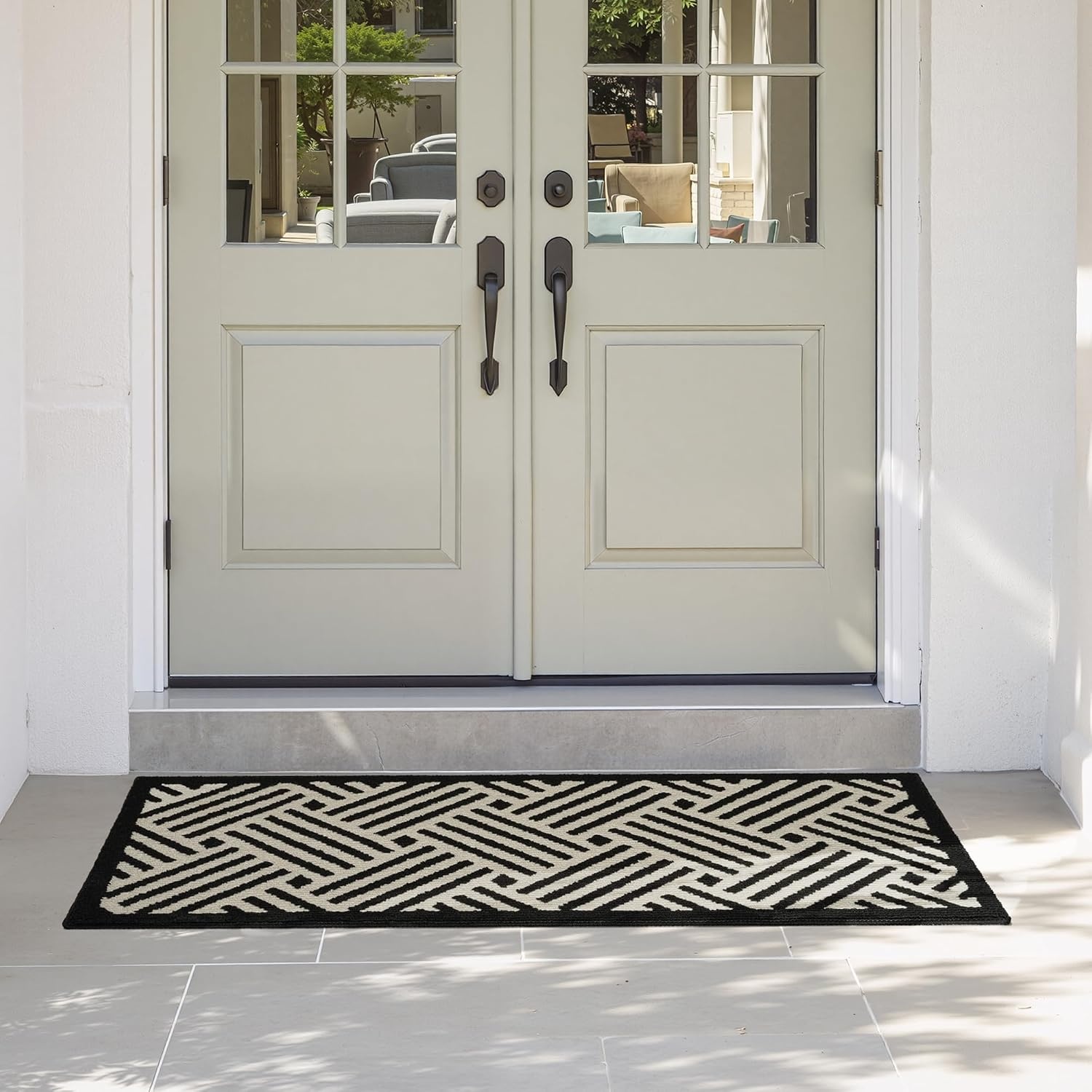 image:imageGRANNY SAYS Indoor Doormat 20 x 32 NonSlip Front Door Mats Outdoor Welcome Mat Washable Low Profile Indoor Door Mats for Entryway Floor Inside Back DoormatsBeige Blackwave