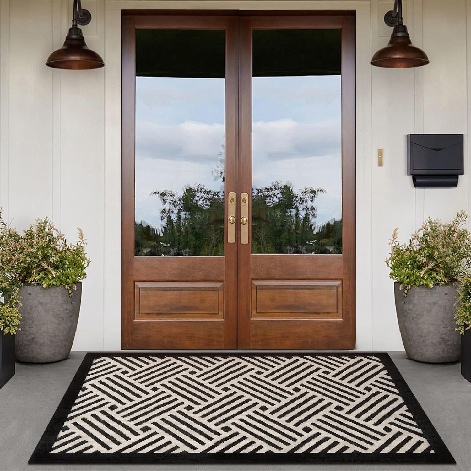 image:imageGRANNY SAYS Indoor Doormat 20 x 32 NonSlip Front Door Mats Outdoor Welcome Mat Washable Low Profile Indoor Door Mats for Entryway Floor Inside Back DoormatsBeige Blackwave