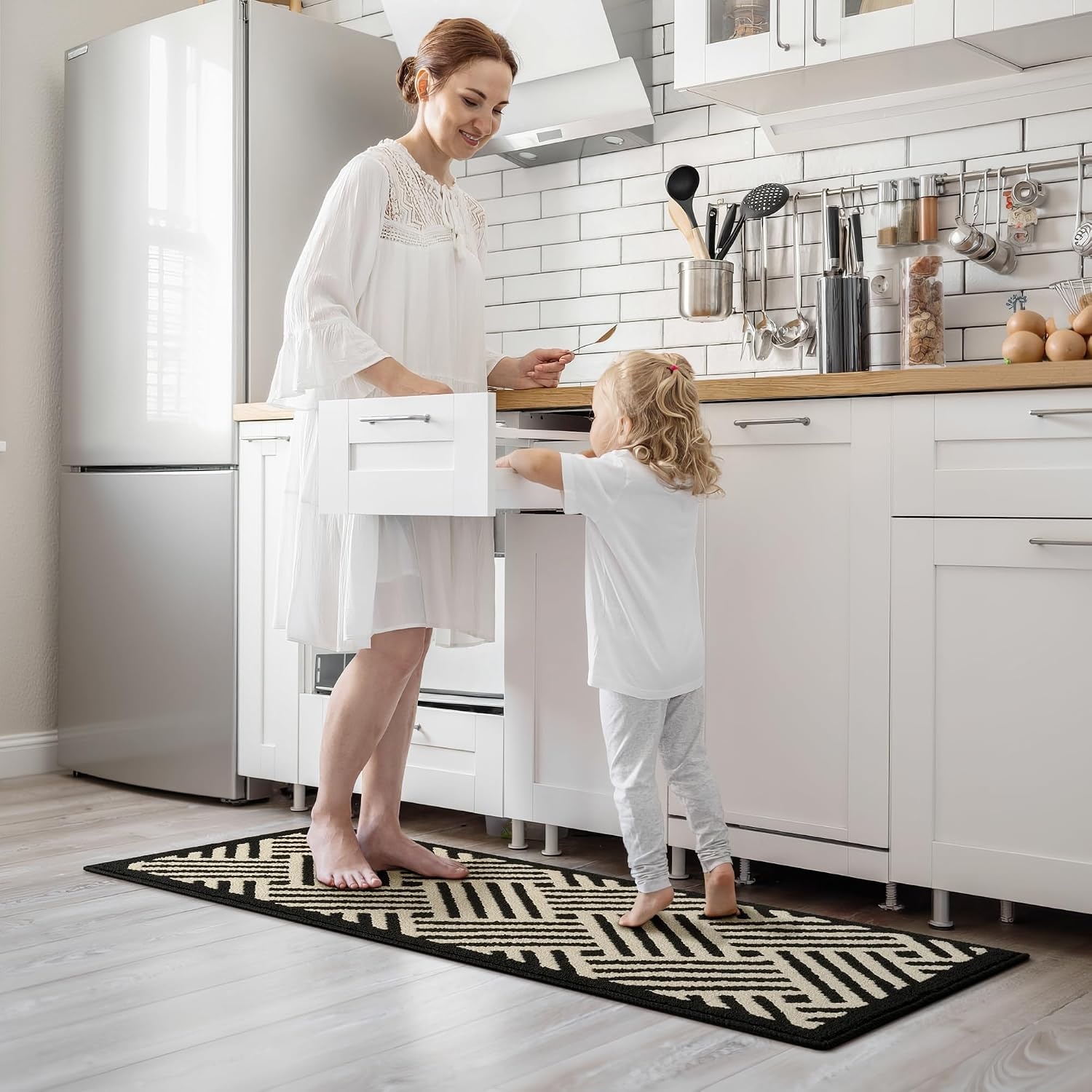 image:imageGRANNY SAYS Indoor Doormat 20 x 32 NonSlip Front Door Mats Outdoor Welcome Mat Washable Low Profile Indoor Door Mats for Entryway Floor Inside Back DoormatsBeige Blackwave
