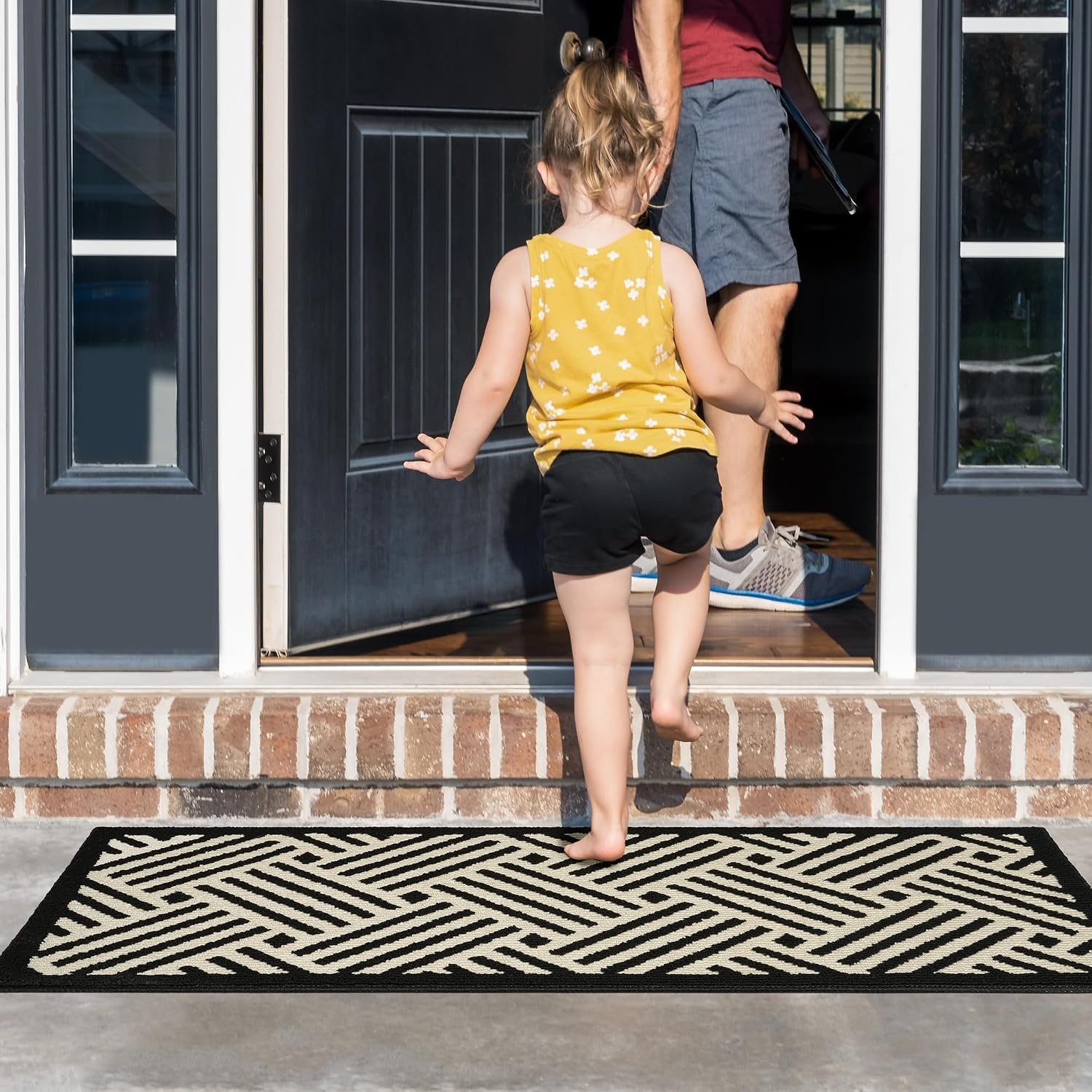 image:imageGRANNY SAYS Indoor Doormat 20 x 32 NonSlip Front Door Mats Outdoor Welcome Mat Washable Low Profile Indoor Door Mats for Entryway Floor Inside Back DoormatsBeige Blackwave