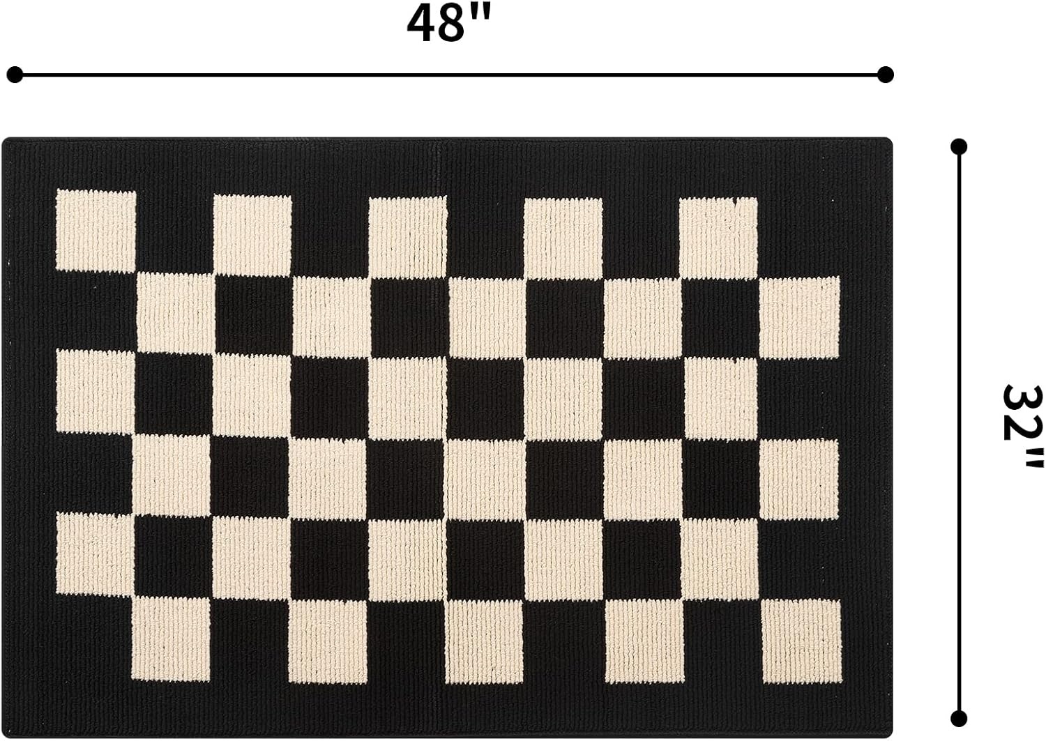 image:imageGRANNY SAYS Indoor Doormat 20 x 32 NonSlip Front Door Mats Outdoor Welcome Mat Washable Low Profile Indoor Door Mats for Entryway Floor Inside Back DoormatsCheckerboard