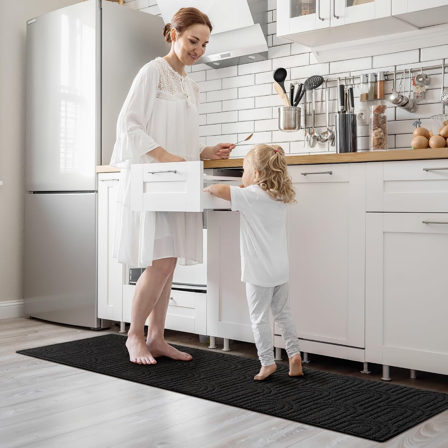 image:imageGRANNY SAYS Indoor Doormat 20 x 32 NonSlip Front Door Mats Outdoor Welcome Mat Washable Low Profile Indoor Door Mats for Entryway Floor Inside Back DoormatsBlack