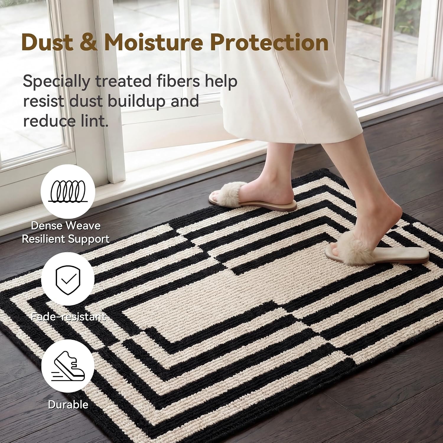 image:imageGRANNY SAYS Indoor Doormat 20 x 32 NonSlip Front Door Mats Outdoor Welcome Mat Washable Low Profile Indoor Door Mats for Entryway Floor Inside Back DoormatsBrownloop