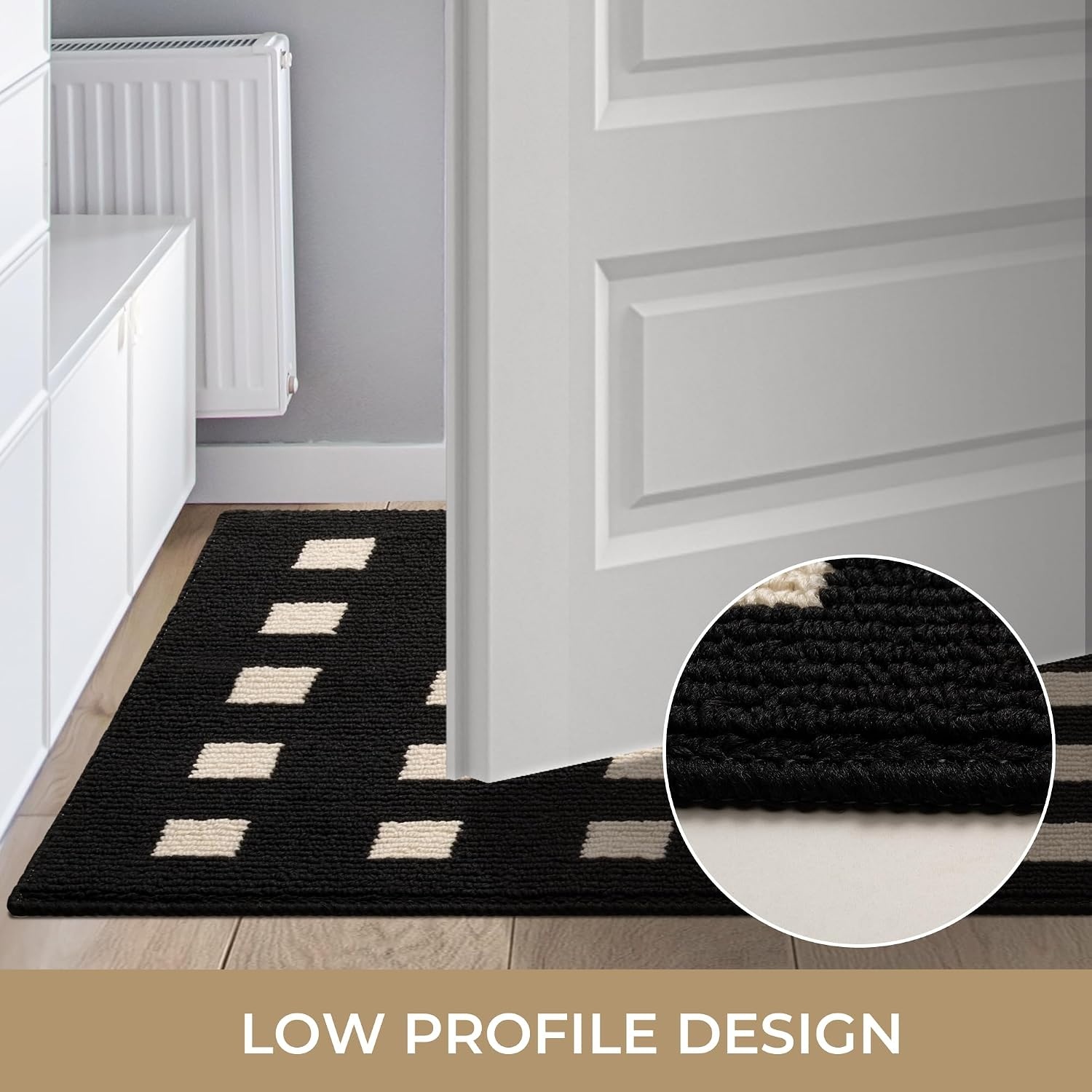 image:imageGRANNY SAYS Indoor Doormat 20 x 32 NonSlip Front Door Mats Outdoor Welcome Mat Washable Low Profile Indoor Door Mats for Entryway Floor Inside Back DoormatsBlackmosaic