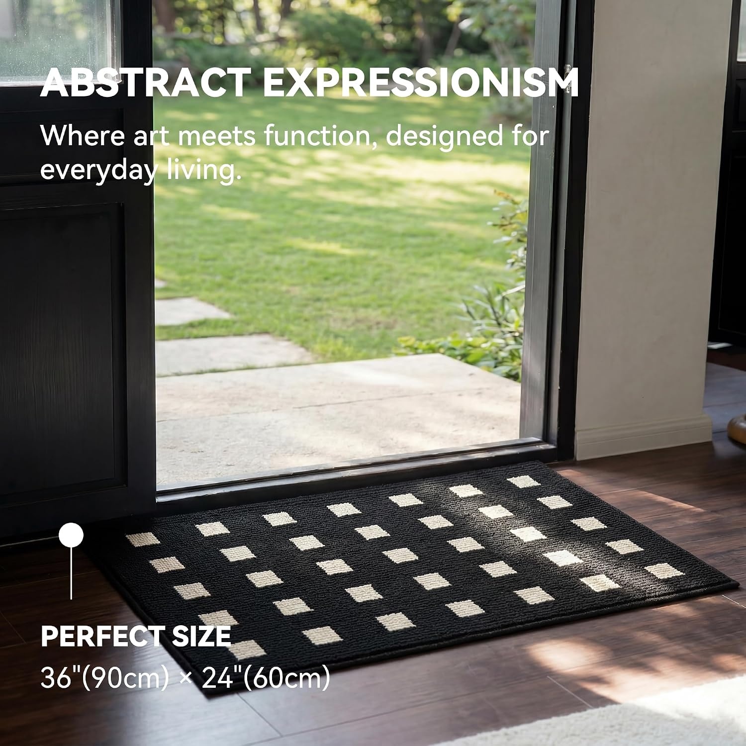 image:imageGRANNY SAYS Indoor Doormat 20 x 32 NonSlip Front Door Mats Outdoor Welcome Mat Washable Low Profile Indoor Door Mats for Entryway Floor Inside Back DoormatsBlackmosaic
