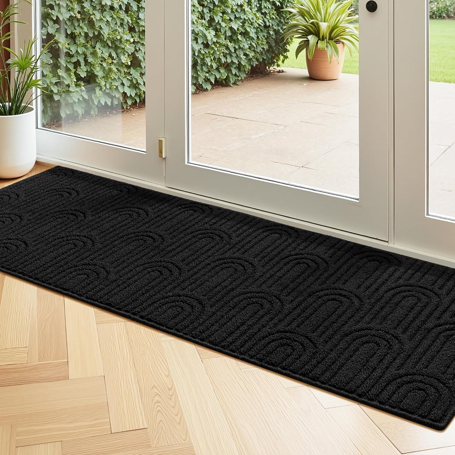 image:imageGRANNY SAYS Indoor Doormat 20 x 32 NonSlip Front Door Mats Outdoor Welcome Mat Washable Low Profile Indoor Door Mats for Entryway Floor Inside Back DoormatsBlack