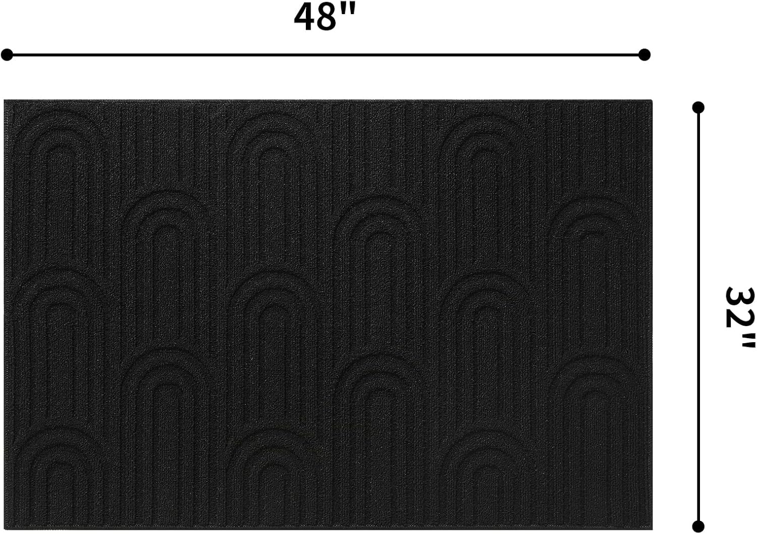 image:imageGRANNY SAYS Indoor Doormat 20 x 32 NonSlip Front Door Mats Outdoor Welcome Mat Washable Low Profile Indoor Door Mats for Entryway Floor Inside Back DoormatsBlack