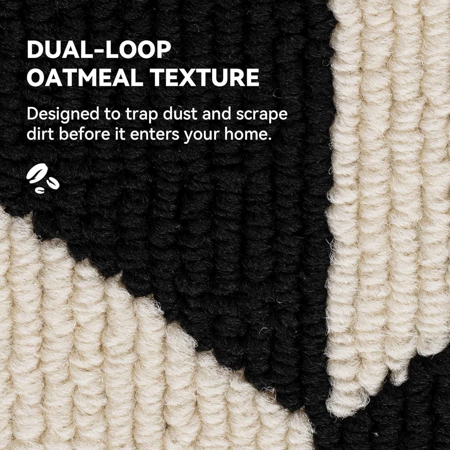 image:imageGRANNY SAYS Indoor Doormat 20 x 32 NonSlip Front Door Mats Outdoor Welcome Mat Washable Low Profile Indoor Door Mats for Entryway Floor Inside Back DoormatsBlackTan