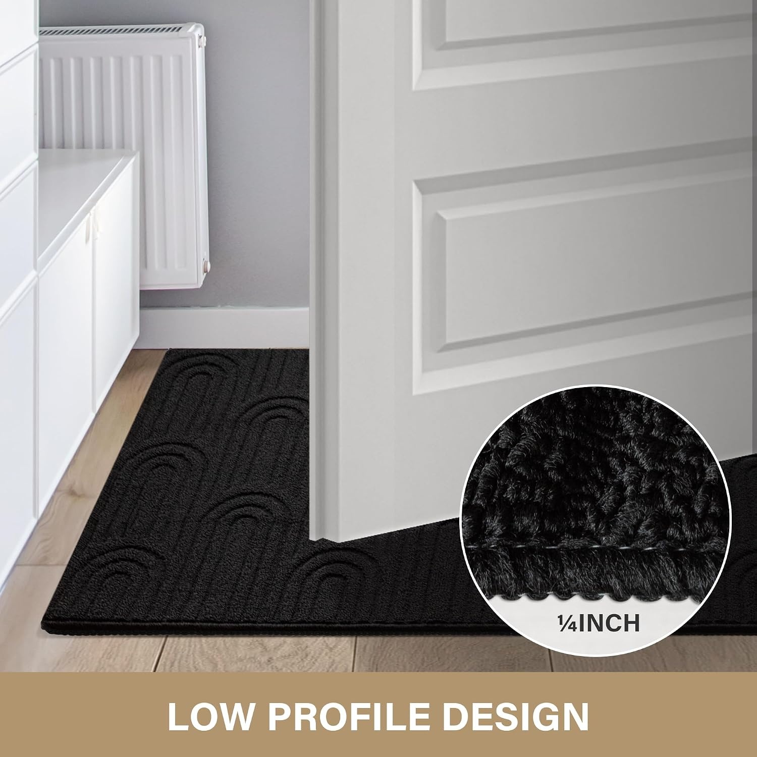 image:imageGRANNY SAYS Indoor Doormat 20 x 32 NonSlip Front Door Mats Outdoor Welcome Mat Washable Low Profile Indoor Door Mats for Entryway Floor Inside Back DoormatsBlack