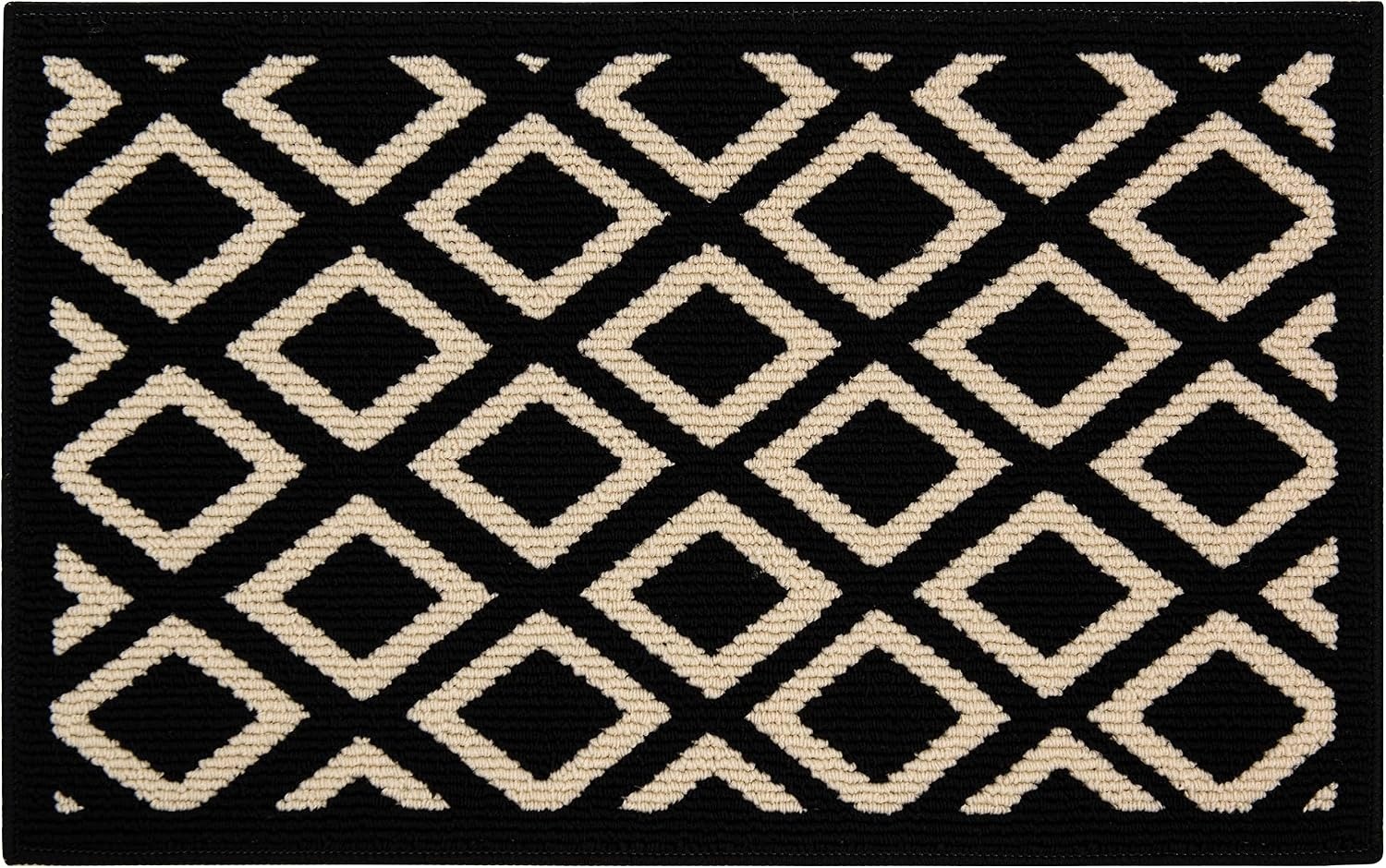 image:imageGRANNY SAYS Indoor Doormat 20 x 32 NonSlip Front Door Mats Outdoor Welcome Mat Washable Low Profile Indoor Door Mats for Entryway Floor Inside Back DoormatsBlackTan Diamond