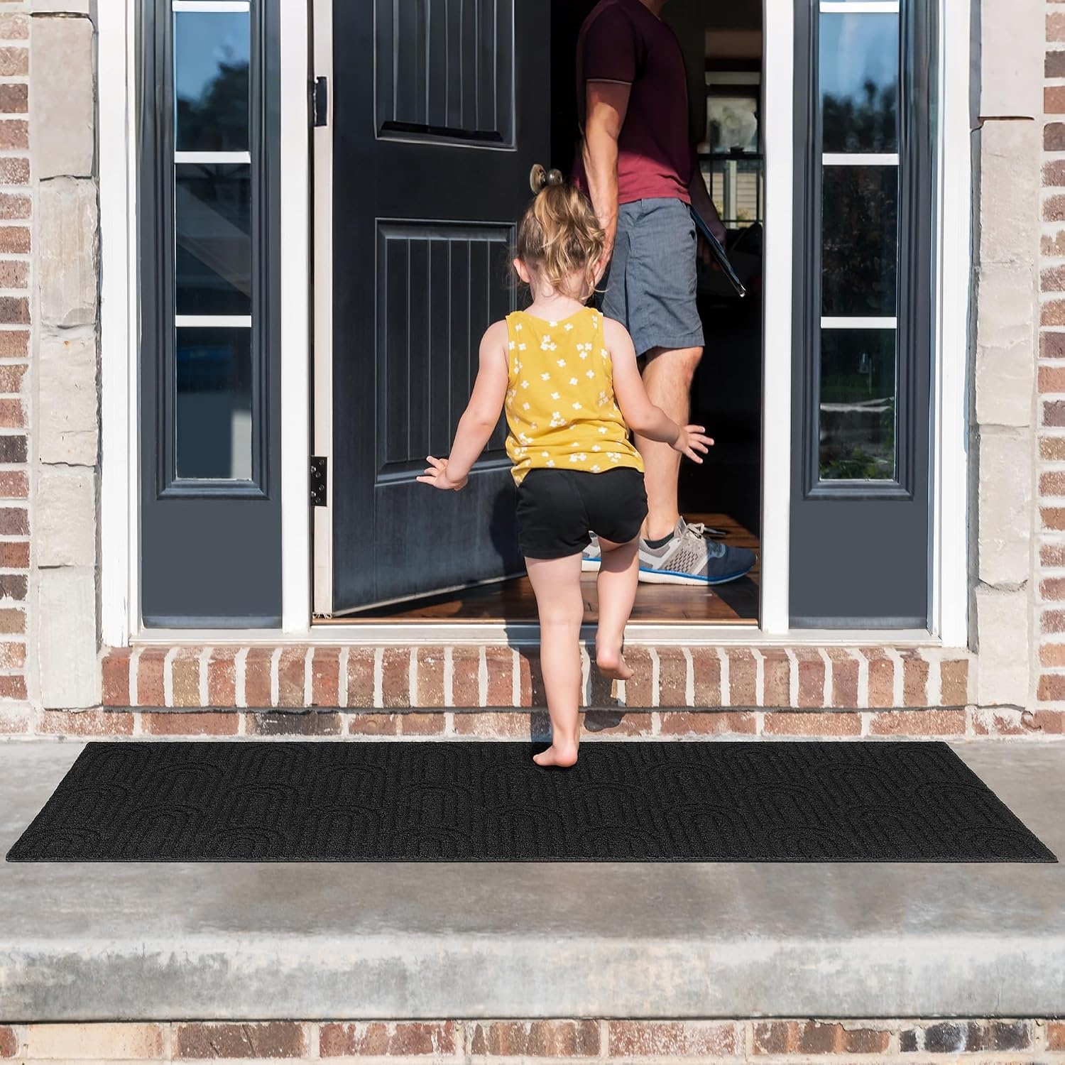 image:imageGRANNY SAYS Indoor Doormat 20 x 32 NonSlip Front Door Mats Outdoor Welcome Mat Washable Low Profile Indoor Door Mats for Entryway Floor Inside Back DoormatsBlack