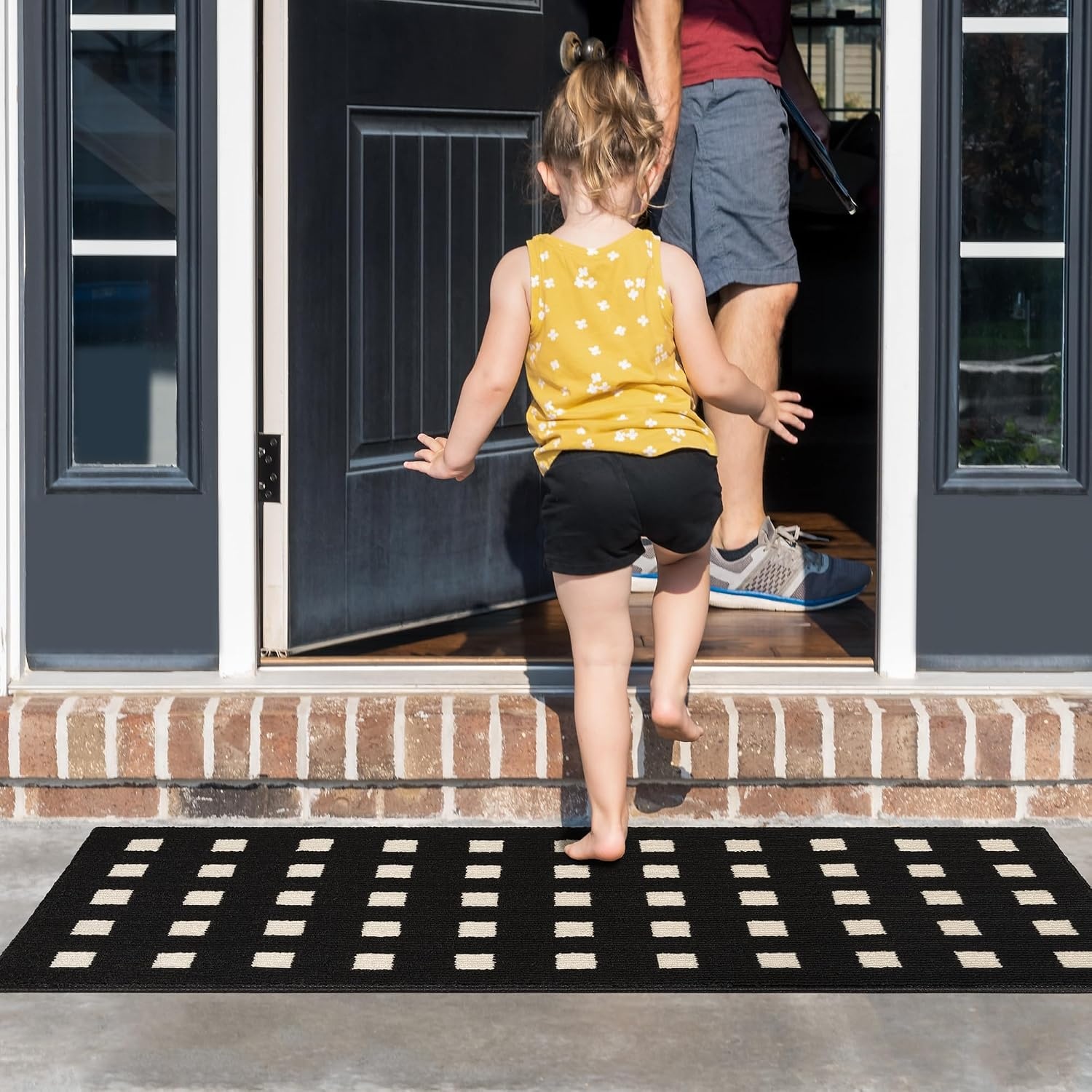 image:imageGRANNY SAYS Indoor Doormat 20 x 32 NonSlip Front Door Mats Outdoor Welcome Mat Washable Low Profile Indoor Door Mats for Entryway Floor Inside Back DoormatsBlackmosaic