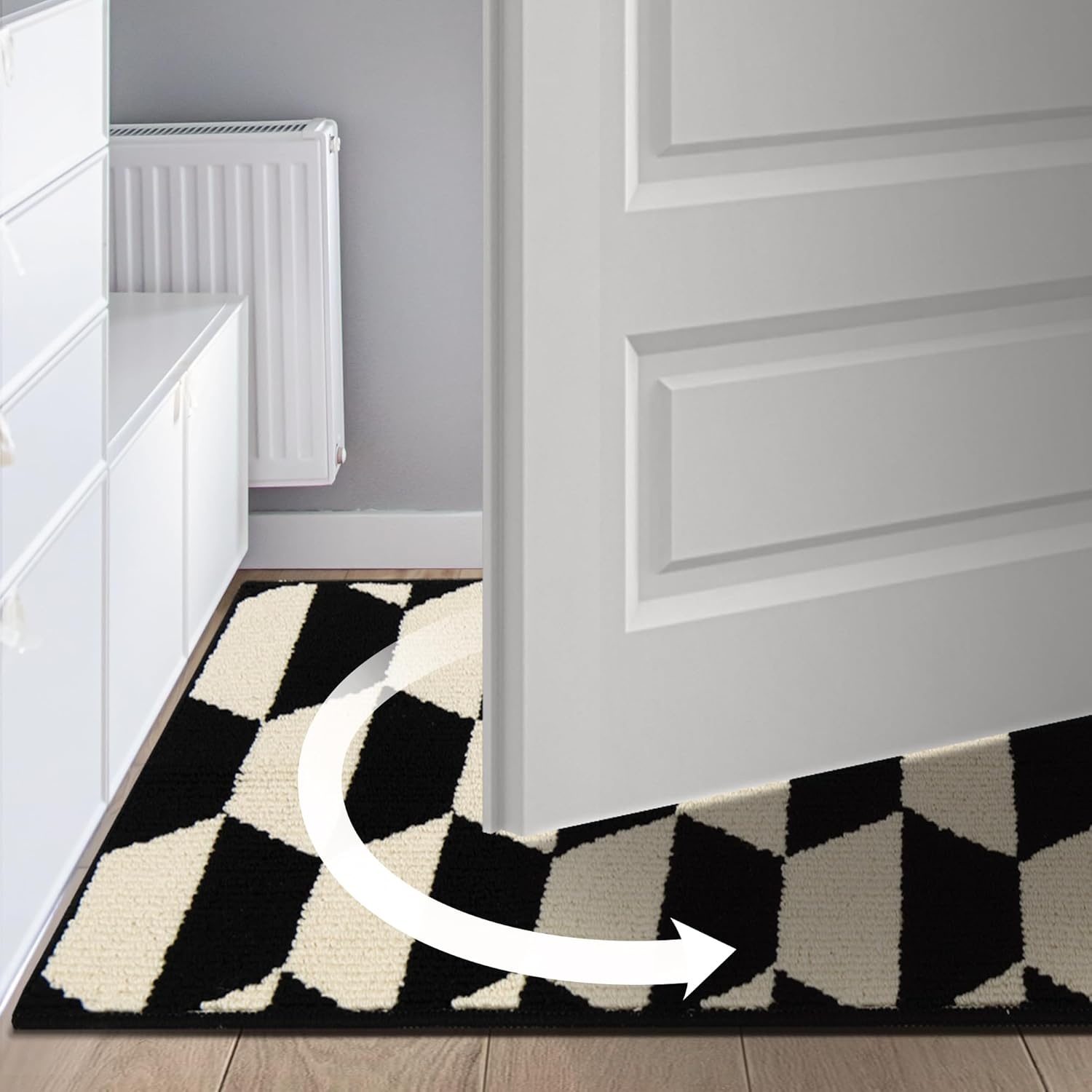 image:imageGRANNY SAYS Indoor Doormat 20 x 32 NonSlip Front Door Mats Outdoor Welcome Mat Washable Low Profile Indoor Door Mats for Entryway Floor Inside Back DoormatsBlackTan