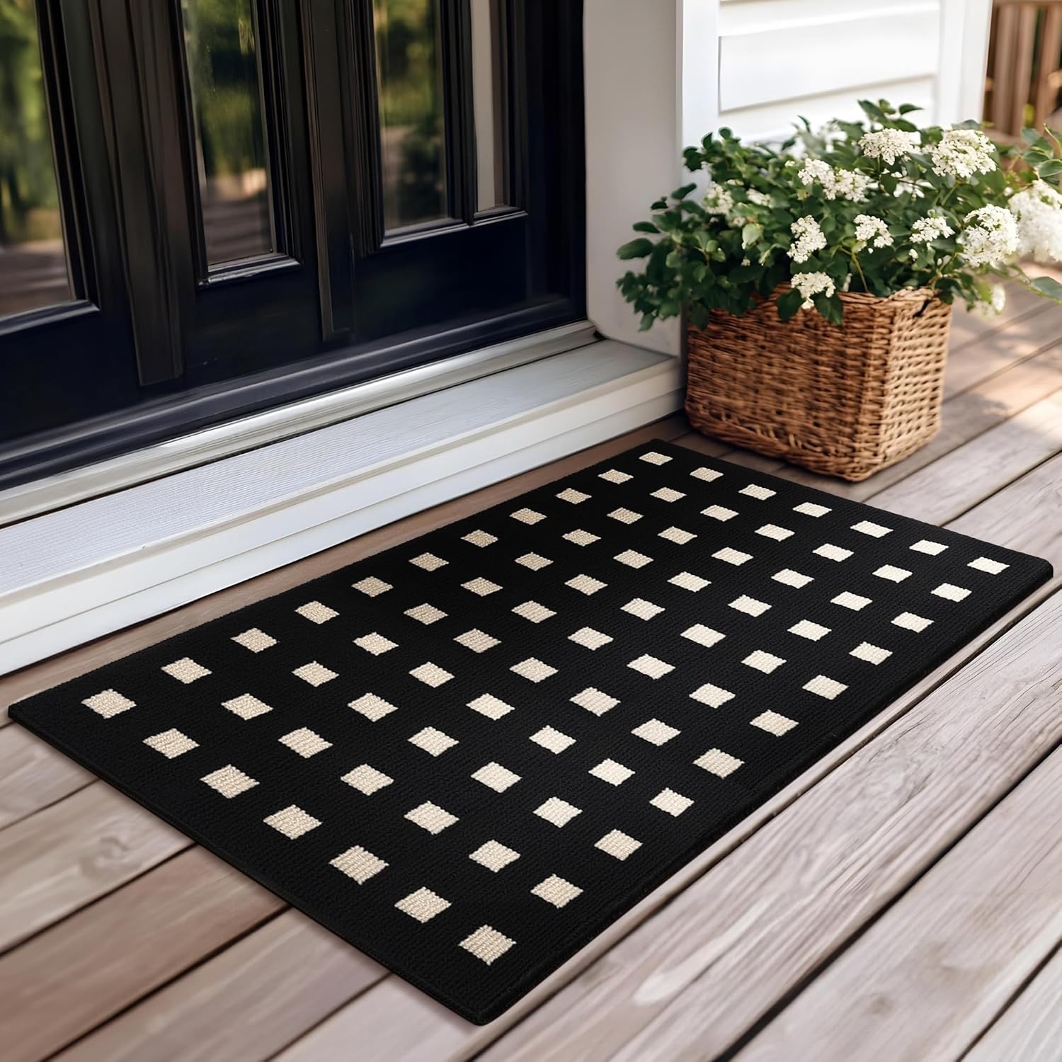 image:imageGRANNY SAYS Indoor Doormat 20 x 32 NonSlip Front Door Mats Outdoor Welcome Mat Washable Low Profile Indoor Door Mats for Entryway Floor Inside Back DoormatsBlackmosaic