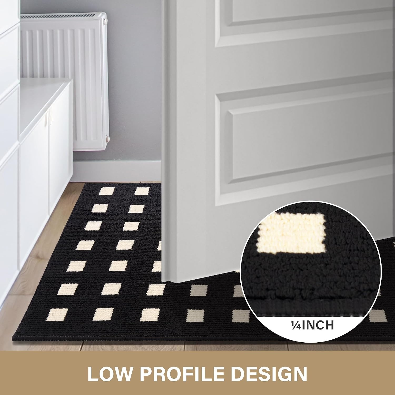 image:imageGRANNY SAYS Indoor Doormat 20 x 32 NonSlip Front Door Mats Outdoor Welcome Mat Washable Low Profile Indoor Door Mats for Entryway Floor Inside Back DoormatsBlackmosaic