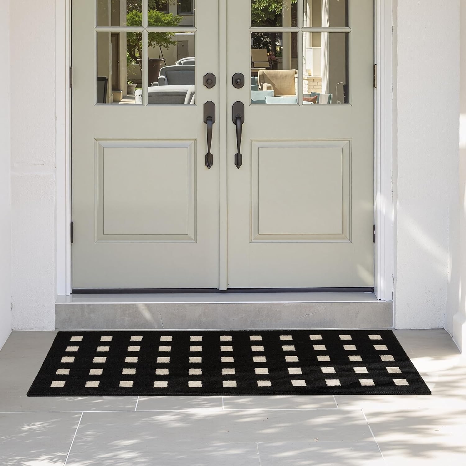 image:imageGRANNY SAYS Indoor Doormat 20 x 32 NonSlip Front Door Mats Outdoor Welcome Mat Washable Low Profile Indoor Door Mats for Entryway Floor Inside Back DoormatsBlackmosaic