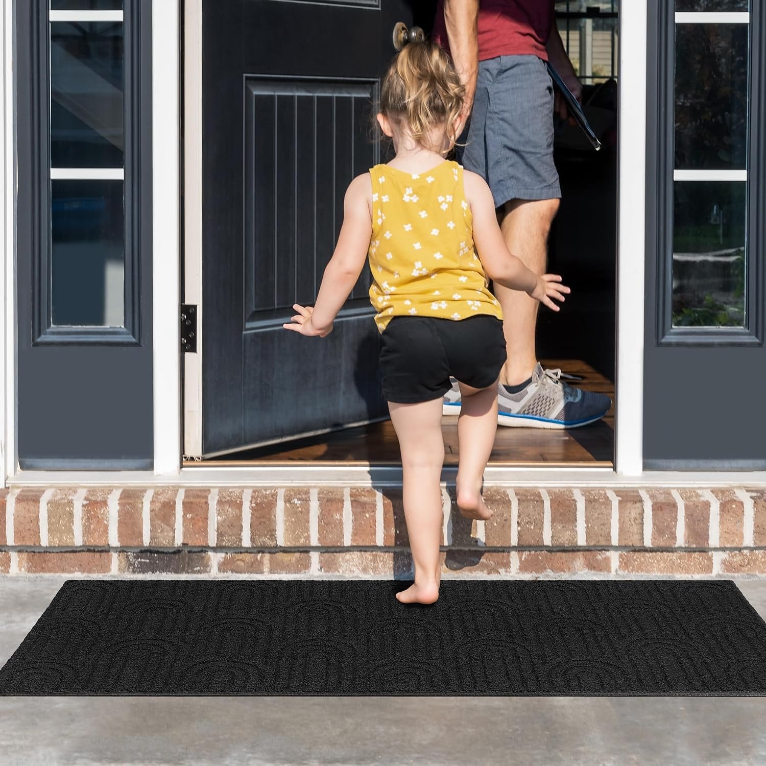 image:imageGRANNY SAYS Indoor Doormat 20 x 32 NonSlip Front Door Mats Outdoor Welcome Mat Washable Low Profile Indoor Door Mats for Entryway Floor Inside Back DoormatsBlack