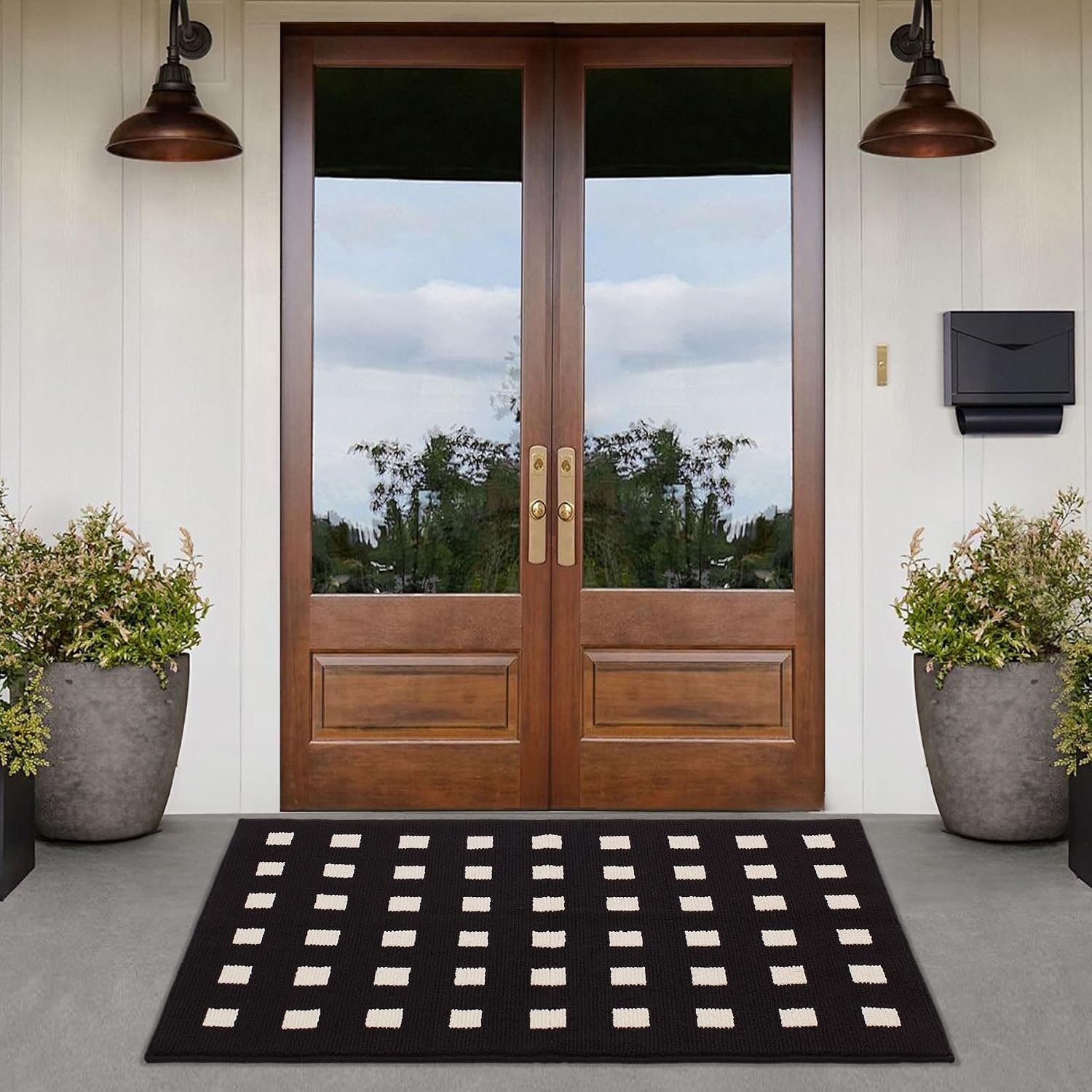 image:imageGRANNY SAYS Indoor Doormat 20 x 32 NonSlip Front Door Mats Outdoor Welcome Mat Washable Low Profile Indoor Door Mats for Entryway Floor Inside Back DoormatsBlackmosaic
