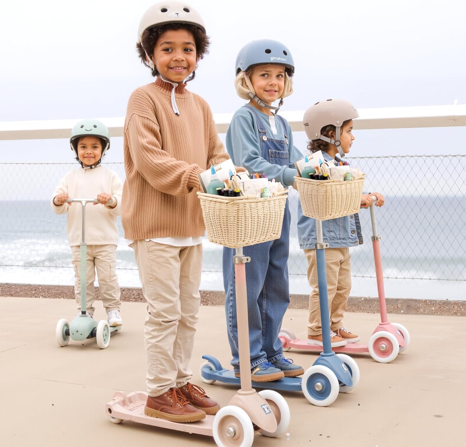 image:imageGRANNY SAYS Kids Bike Basket Front Bicycle Bike Baskets for Kids Small Wicker Bike Basket for Boys and Girls Small Wicker Basket for Bike 1PackOatmeal